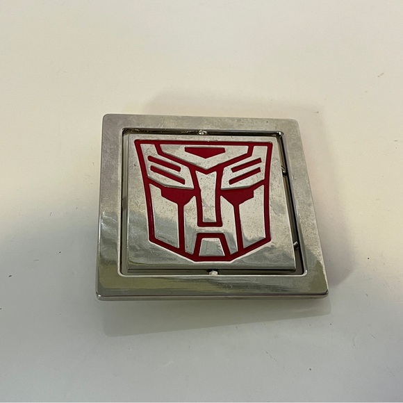 transformers Other - Transformers Belt Buckle Silver Metal & Red Flip Reversible Autobots